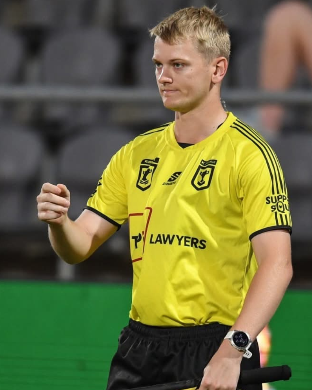 Mr Lawrence pictured in action during a recent League game.