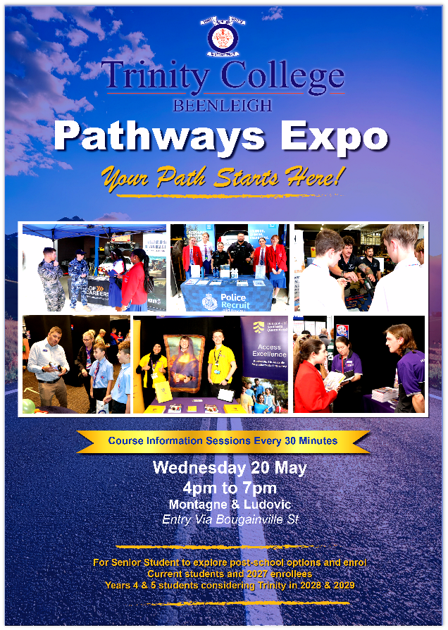 Trinity College Pathway Expo 2026 poster